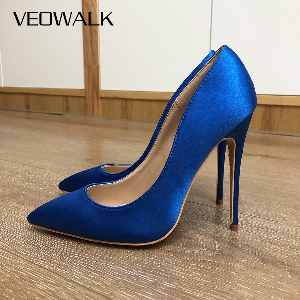 Slip Dress Satin - Veowalk Xanh Hoàng Gia Nữ Lụa