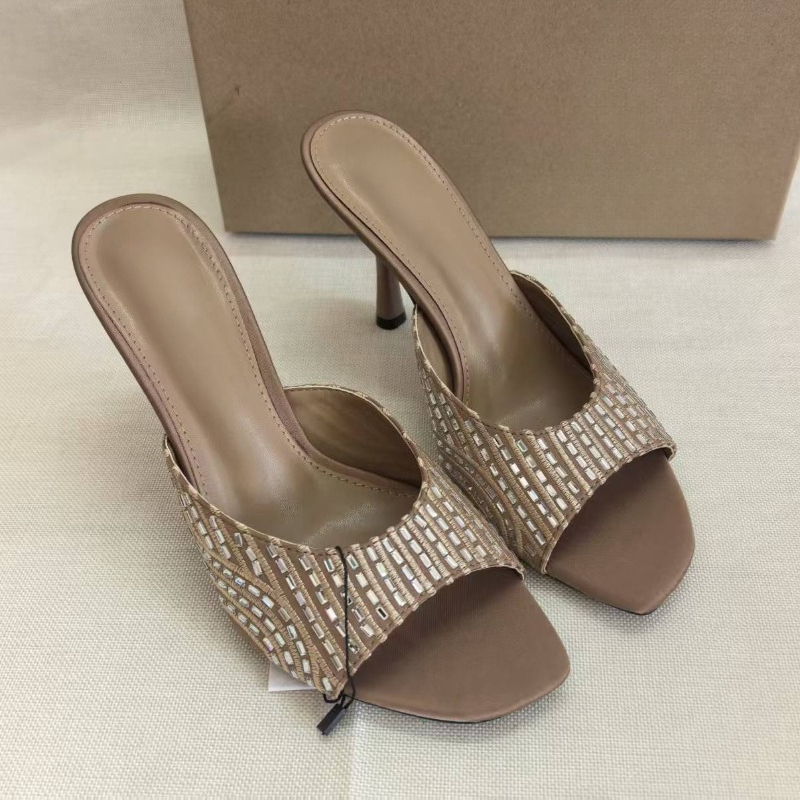 Women Square Toe High Heel Mul - đánh giá và giá Slip Dress Satin
