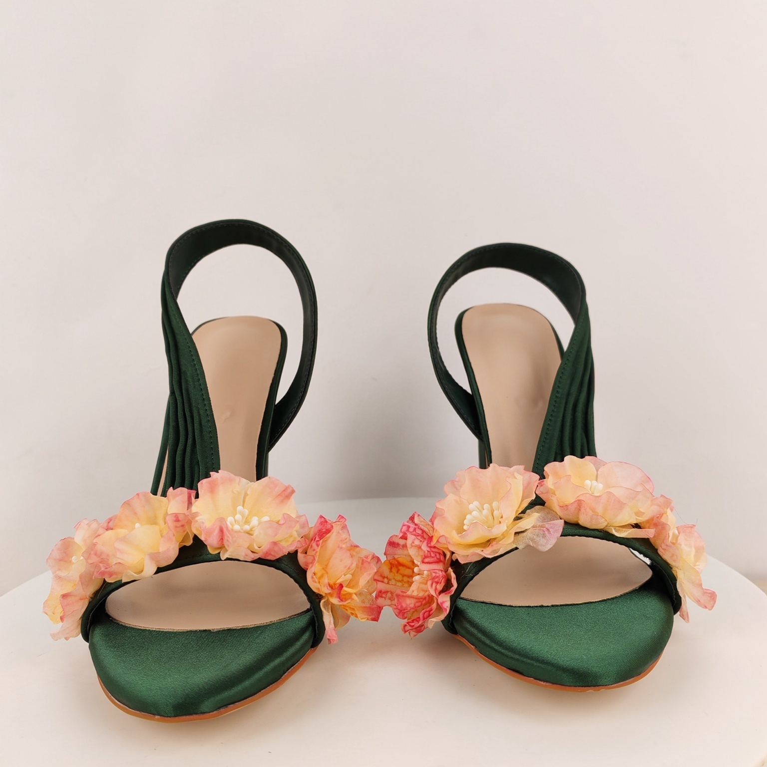 Block Heels Slingback Flowers  - đánh giá và giá Slip Dress Satin