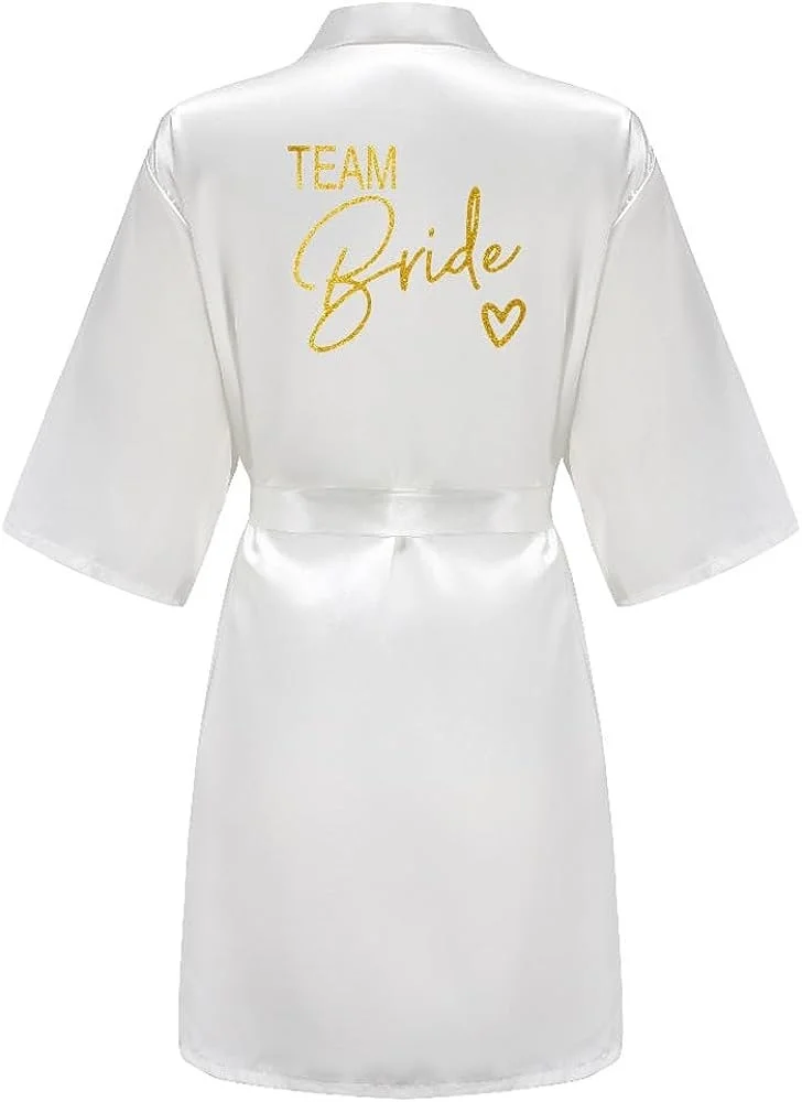 Wedding Party Team Bride Robe  - đánh giá và giá Robe Silk Women
