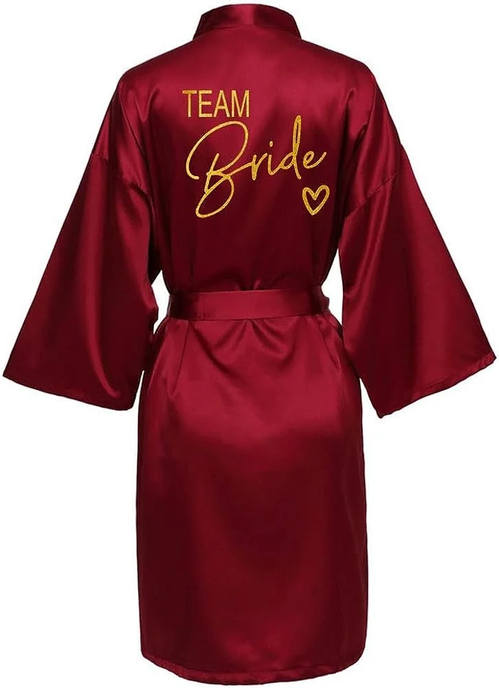 Wedding Party Team Bride Robe  - đánh giá và giá Robe Silk Women