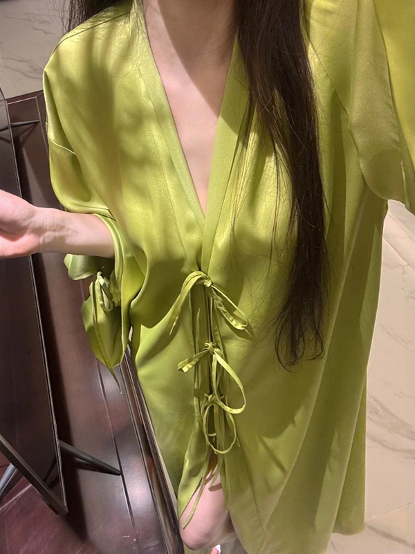 Lightweight Long Sleeve Ice Si - đánh giá và giá Robe Silk Women