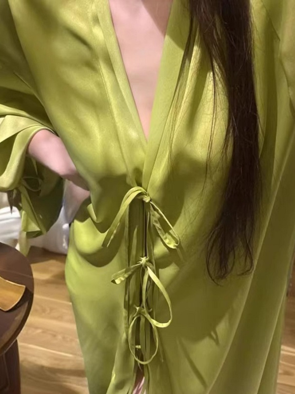 Lightweight Long Sleeve Ice Si - đánh giá và giá Robe Silk Women