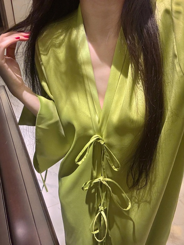 Lightweight Long Sleeve Ice Si - đánh giá và giá Robe Silk Women