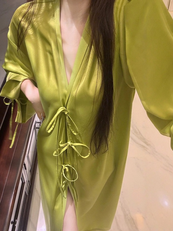Lightweight Long Sleeve Ice Si - đánh giá và giá Robe Silk Women